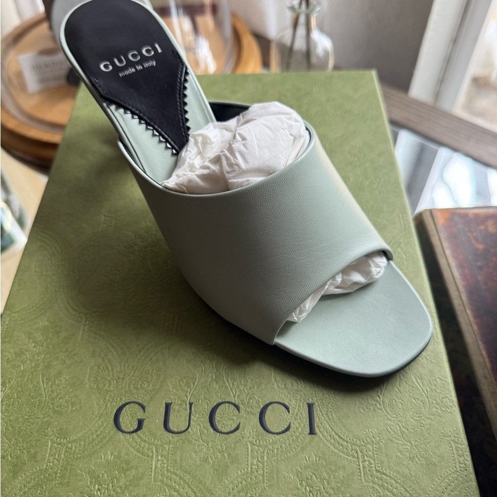 NewGucci Women's Mint Green Mules